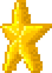 Fototapeta premium Star Power Up Pixel Art
