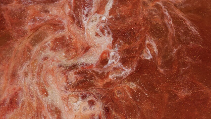 Exploring the interaction of colorful alcohol inks in macro view for contemporary art © Mari Dein