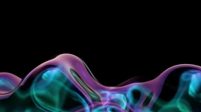 Colorful Soap Bubble. Transparent, shiny sphere of glass. Seamless loop