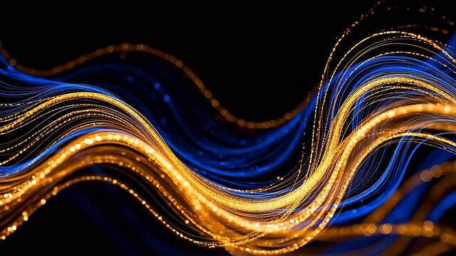 Abstract flowing lines of light