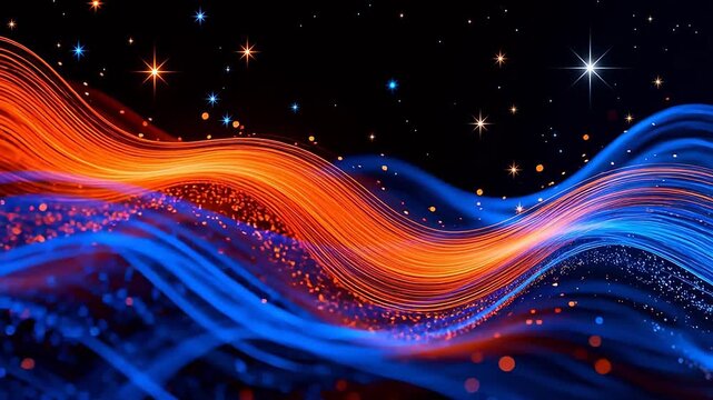 Abstract colorful wave patterns