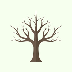 Fototapeta premium Bare Tree Silhouette - Winter Season