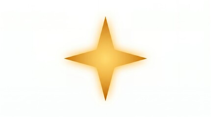 Fototapeta premium Golden Star Icon on White Background for Celebration and Holiday Themes
