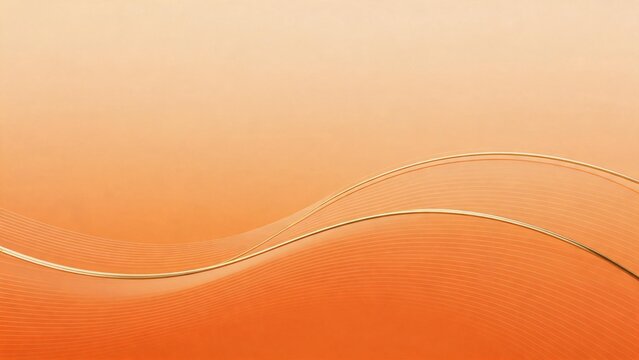 Abstract orange wave lines