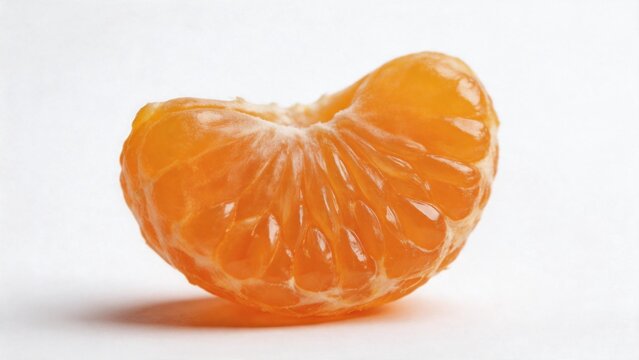 Segment of peeled orange fruit