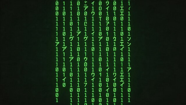 Matrix style digital rain