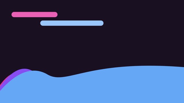 Abstract fluid waves and neon lines motion graphics background