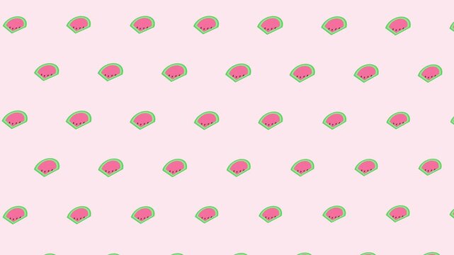 Seamless tropical watermelon fruit pattern background