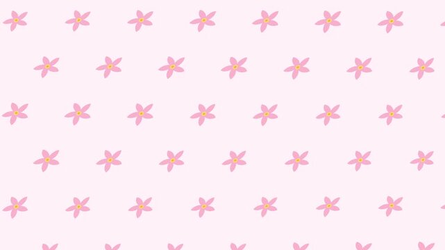 Seamless cherry blossom icon pattern background