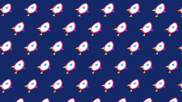 Seamless space rocket shuttle pattern background
