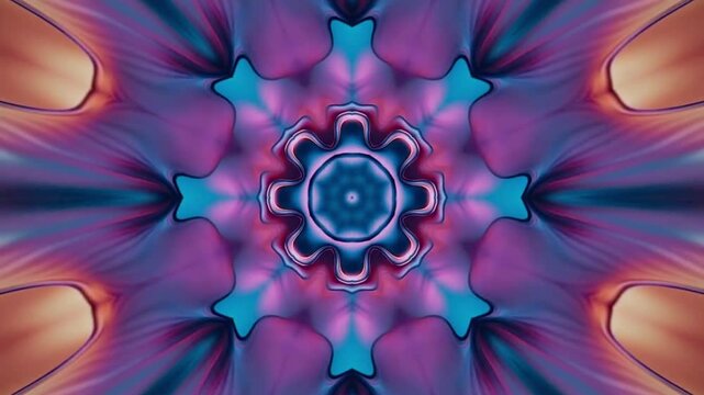 Abstract geometric design with glowing intricate star pattern inside circular shape