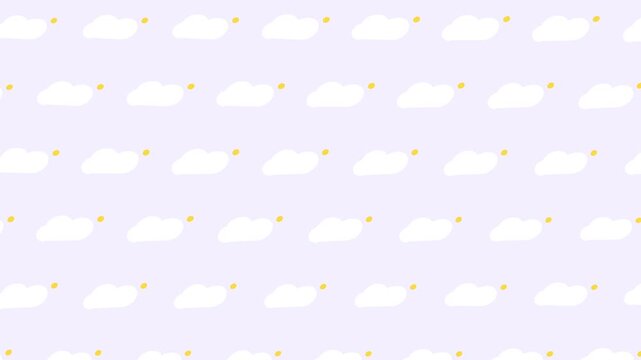 Seamless sky cloud sun pattern background