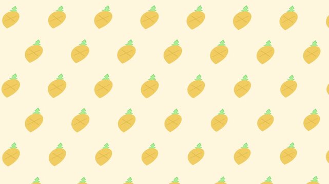 Seamless tropical pineapple fruit pattern background