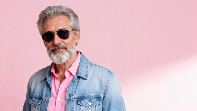 Man with gray hair wearing sunglasses