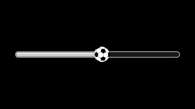 loading bar animation with transparent background ball