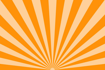 Obraz premium Orange Sunburst Background with Retro Radial Rays for Graphic Design Projects and Vintage Poster Templates