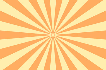 Fototapeta premium Orange Sunburst Background with Retro Radial Stripes for Graphic Design Projects and Vintage Style Posters