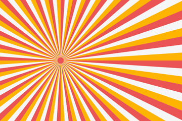 Obraz premium Retro Sunburst Background with Red and Yellow Rays for Graphic Design Projects and Vibrant Poster Templates