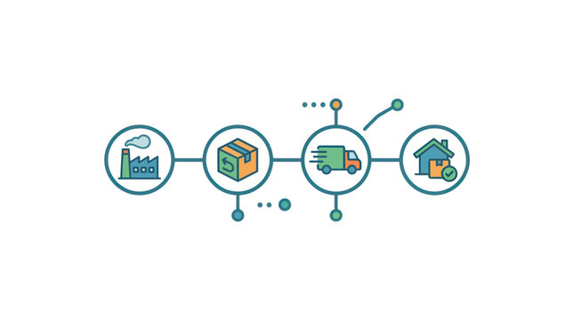 Business infographic with icons.