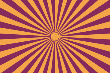 Fototapeta premium Retro Purple and Orange Sunburst Background Graphic for Vintage Poster Design and Abstract Graphic Art Projects
