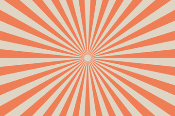 Obraz premium Retro Sunburst Background in Orange and Beige for Vintage Graphic Design Projects and Pop Art Posters