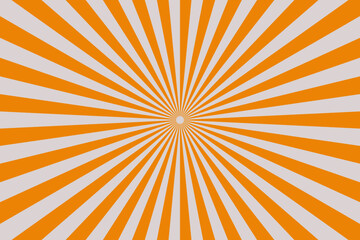 Obraz premium Orange and White Sunburst Background Graphic for Retro Pop Art Design and Comic Book Style Illustration Projects