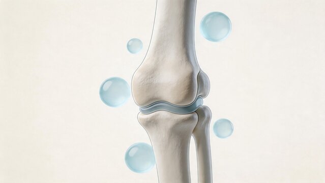 Anatomical illustration of a knee joint
