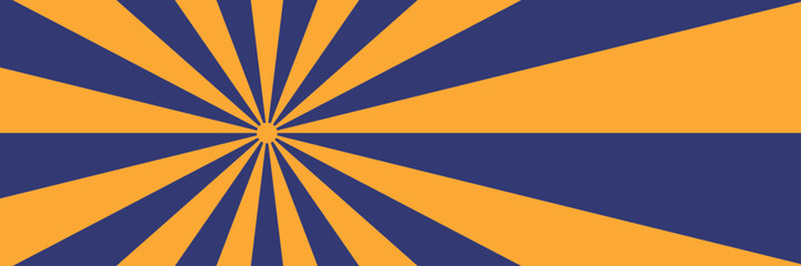 Obraz premium Blue and Orange Sunburst Background Graphic for Retro Pop Art Design and Vibrant Abstract Marketing Projects