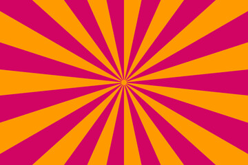 Obraz premium Retro Sunburst Background with Orange and Magenta Radial Stripes for Graphic Design Projects and Pop Art Posters