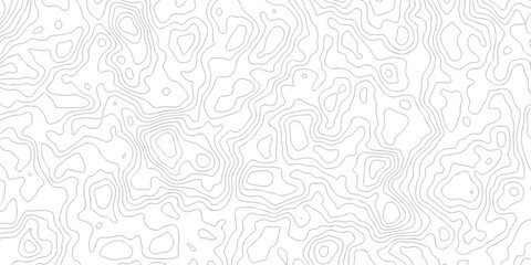 Topographic map background, gray contours, vector illustration, terrain texture, geographic design element © SELIM