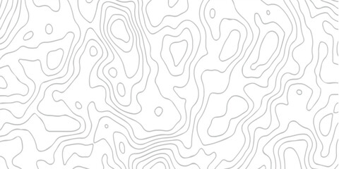 Topographic map background, contour lines illustration, geographic pattern design, gray vector texture © SELIM