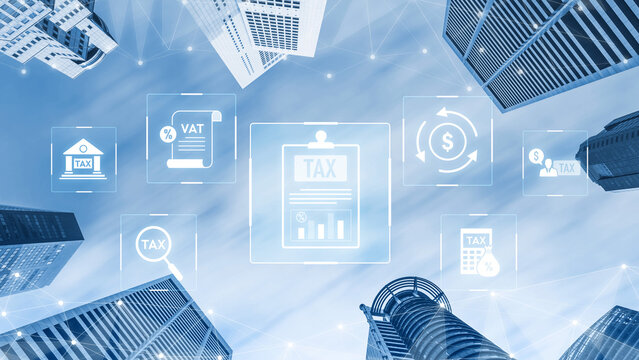 Financial regulation and tax compliance concept showing tax document, VAT, transaction flow, and financial auditing in modern financial system Vouch