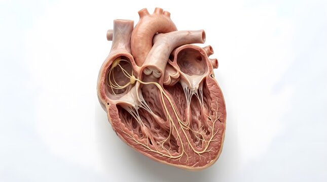 Anatomical Human Heart Internal Cross-Section