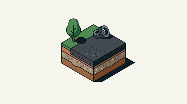 Soil Layers Cross Section Diagram.