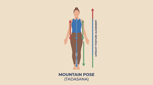 Yoga Mountain Pose Tadasana Upright Posture Alignment