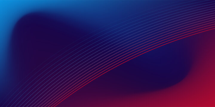 Blue purple red gradient mesh abstract background with wavy blended lines nice for wallpaper or banner