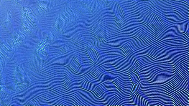 Blue background features an intricate network of wavy moir&eacute; lines that produce a hypnotic visual effect suitable for professional corporate branding projects needing significant empty copy space for.