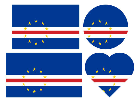 Collection of Cabo Verde Flag Europe Country