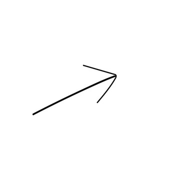 Minimalist black arrow pointing to the right