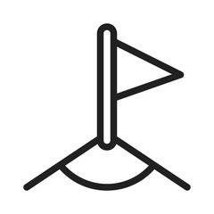 Corner Flag Marker Icon © lazyshape