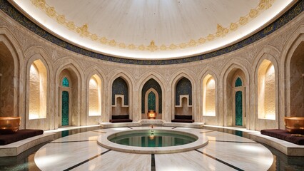 Obraz premium Elegant Empty Hammam Spa Room