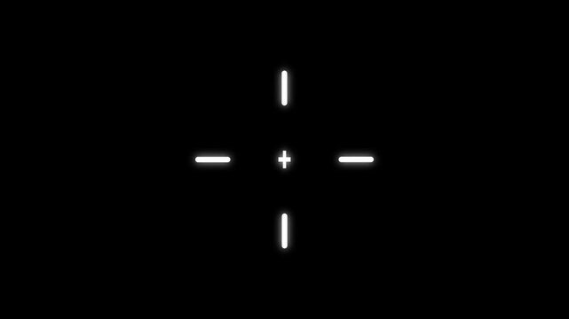 Glowing white plus sign with radiating lines on black background, symbol, U I animation, motion digital futuristic, neon light, abstract