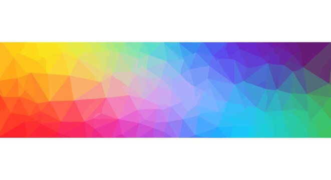 Abstract Colorful Polygonal Pattern Background - Rainbow Spectrum