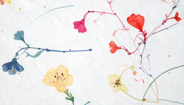 Elegant cream-colored washi paper with a minimal gold line pattern