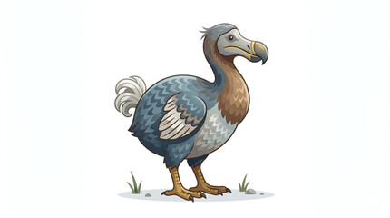 Extinct dodo bird vector illustration isolated on white background © Lapak orang bejo