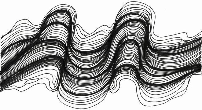 Abstract Wavy Lines Pattern