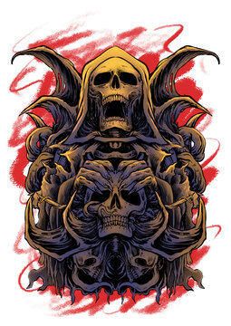 Skull screamer colour version 