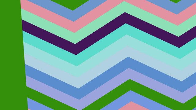 Abstract Geometric Background with Moving Colorful Chevron Zigzag Lines