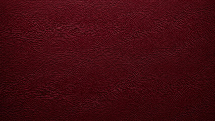 Fototapeta premium Maroon leather texture close up detailed surface with visible grain