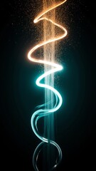 Obraz premium Golden Particles and Light Effects